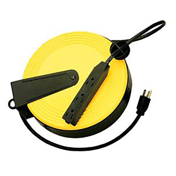 Bayco Three Outlet Extension Cord Reel, 30 Feet, 10 Amp, Black 1047601